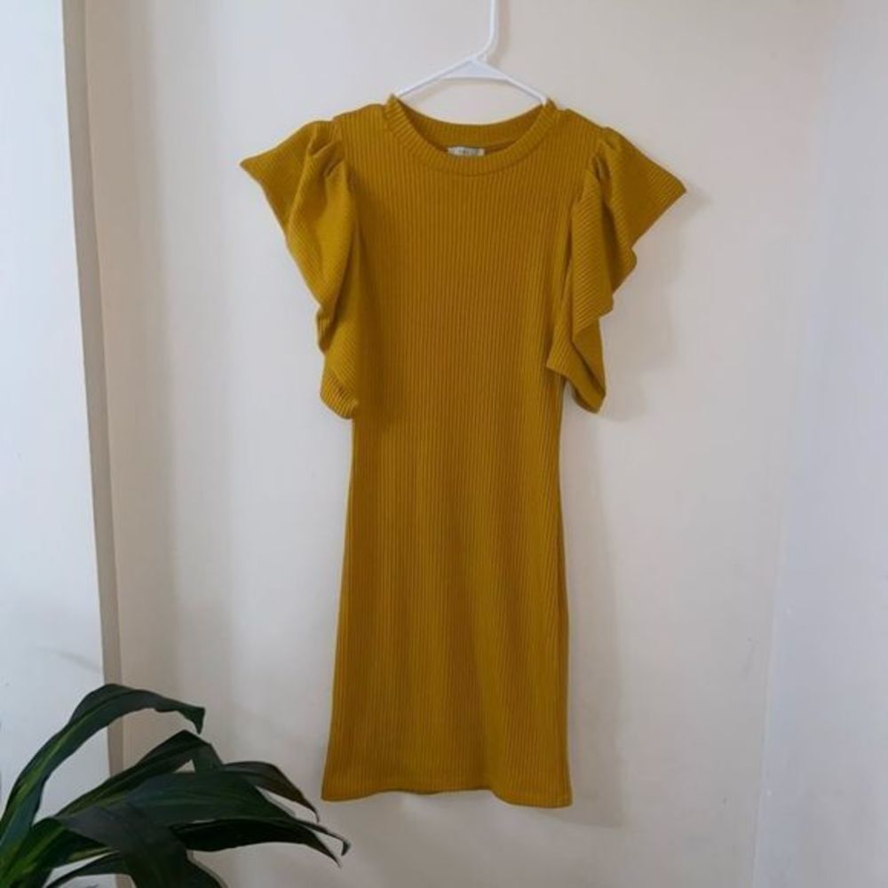 Mustard Mini Dress